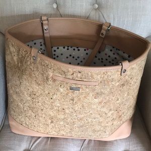 Cork with metallic flecks tote